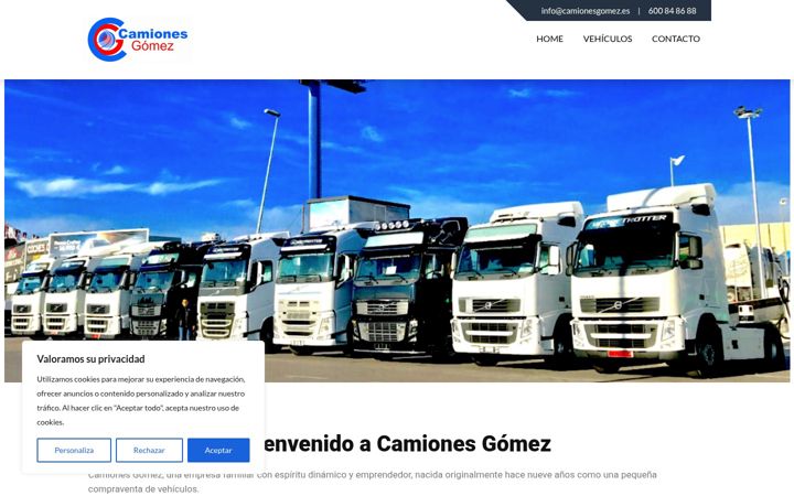Captura de ecrã de camionesgomez.es