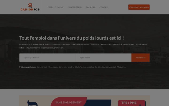 Screenshot of camionjob.fr
