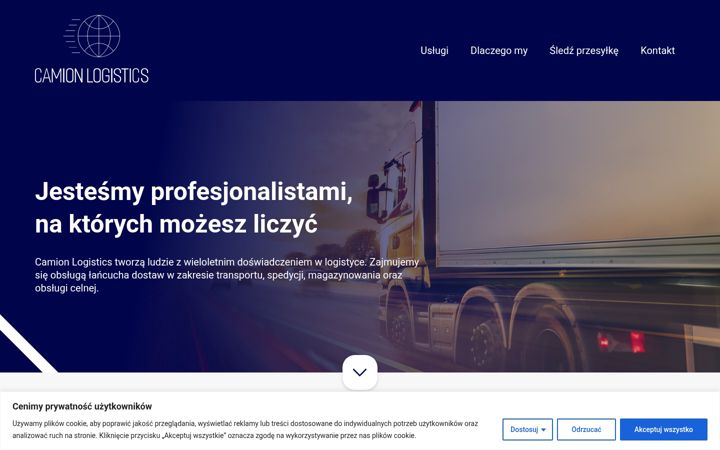 Screenshot of camionlogistics.pl
