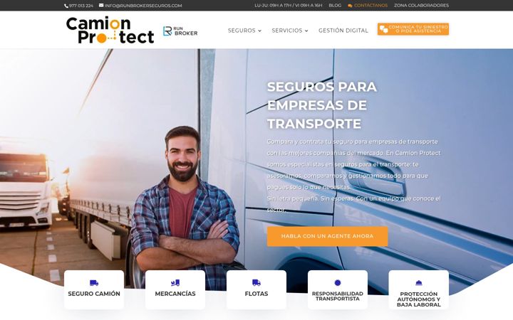 Screenshot of camionprotect.com