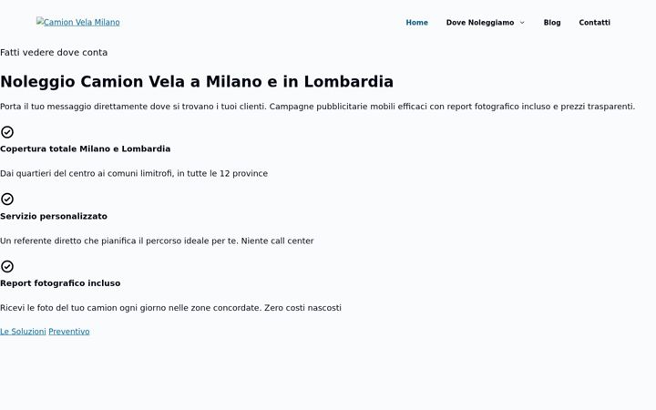 Screenshot of camionvelamilano.com
