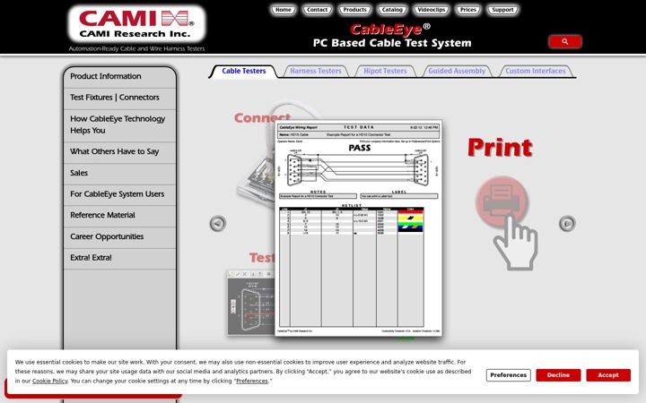 Screenshot of camiresearch.com