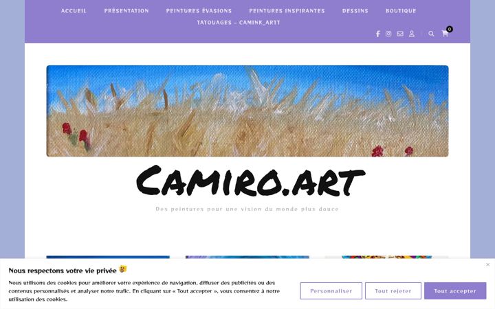 Screenshot of camiro.art