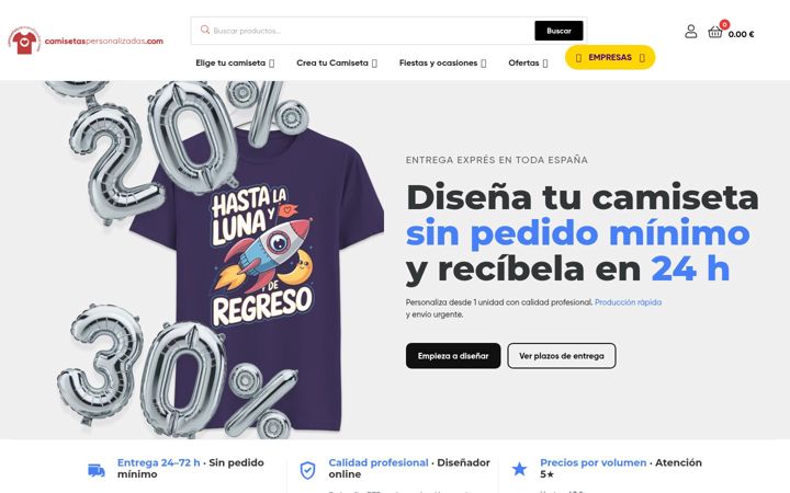 Screenshot of camisetaspersonalizadas.com