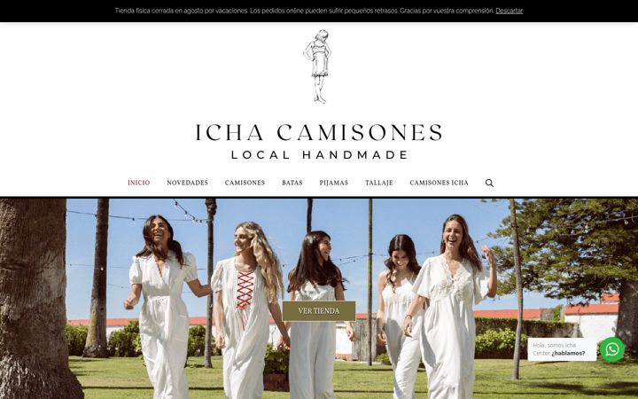 Captura de ecrã de camisonesicha.es