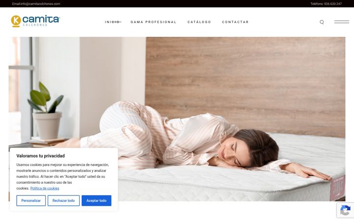 Screenshot of camitacolchones.com