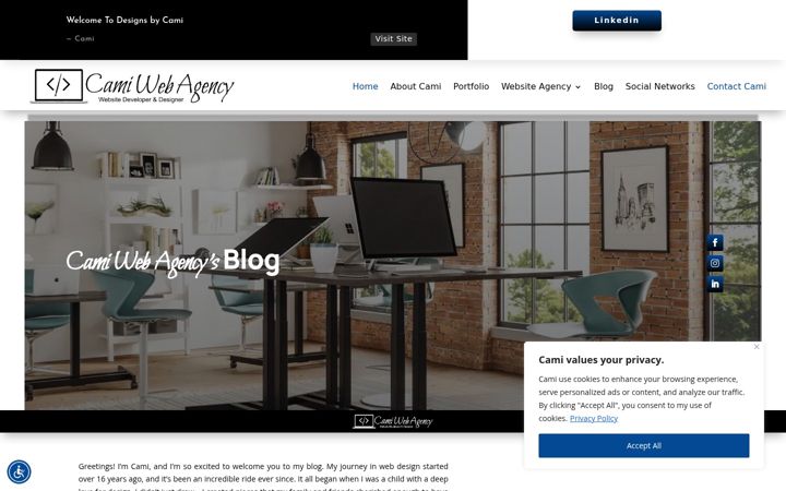 Screenshot of camiwebagency.com