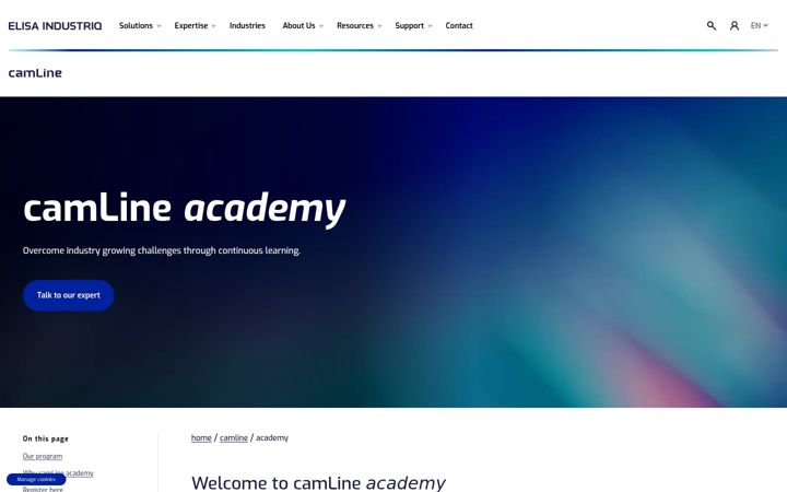 Screenshot of camline.academy