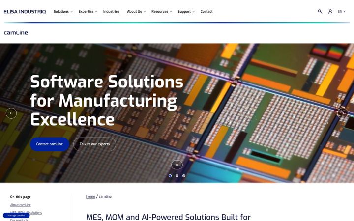 Screenshot of camline.com
