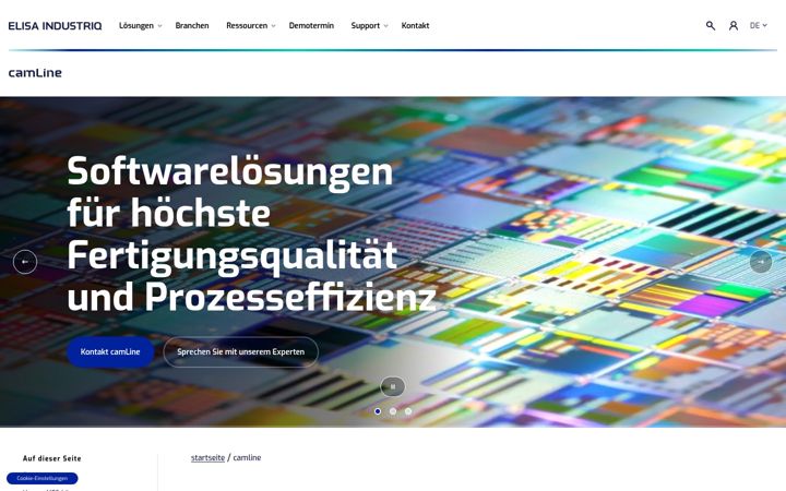 Screenshot of camline.de