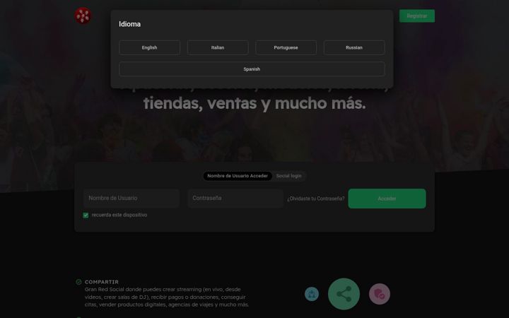 Screenshot of camlive.ovh