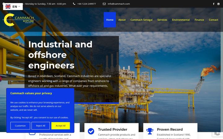 Screenshot of cammach.com