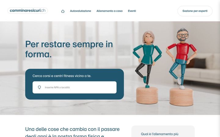 Screenshot of camminaresicuri.ch