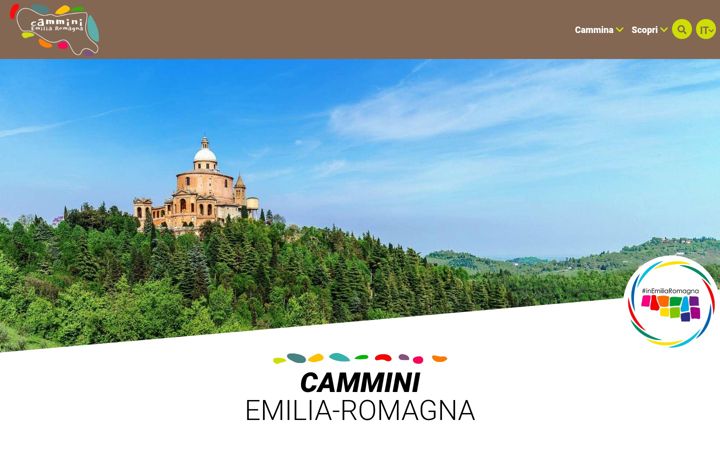 Posnetek zaslona camminiemiliaromagna.it