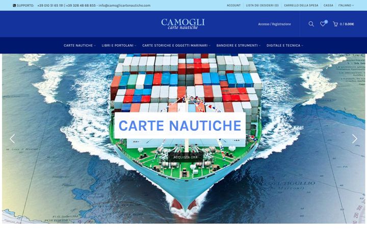 Screenshot of camoglicartenautiche.com