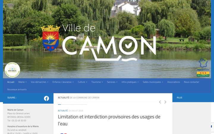 Screenshot of camon.fr