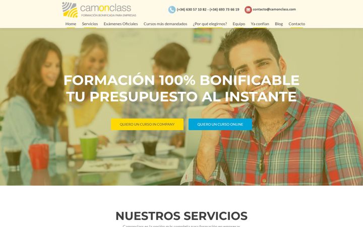 Screenshot of camonclass.com