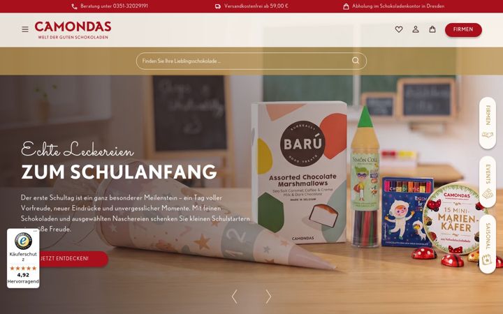 Screenshot of camondas.de