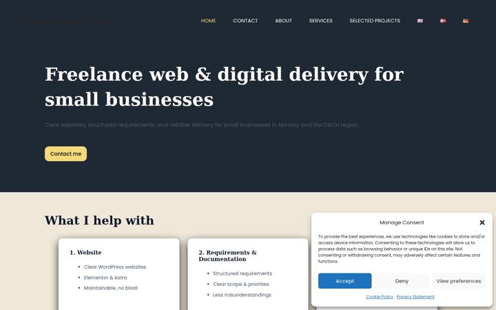 Screenshot of camondo-digitalpartner.no