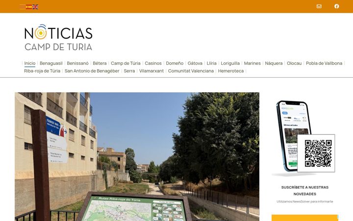 Captura de ecrã de camp-de-turia.es