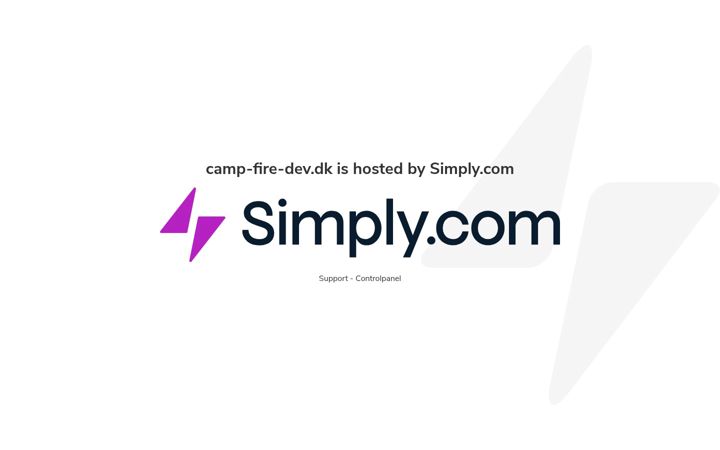Screenshot of camp-fire-dev.dk
