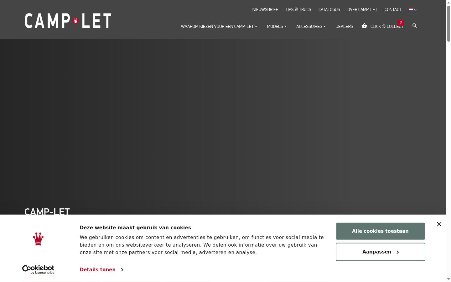 Screenshot del banner di consenso mostrato prima di qualsiasi interazione