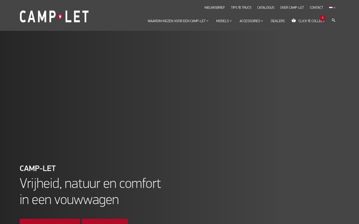 Screenshot di camp-let.nl