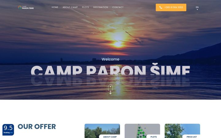 Screenshot of camp-paron-sime.com