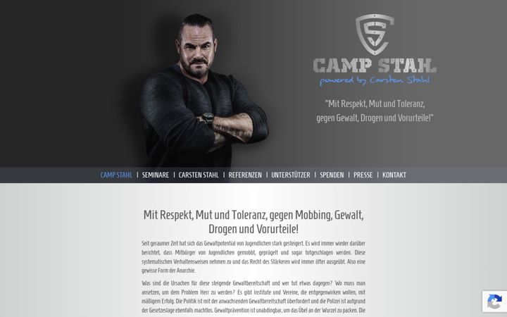 Screenshot of camp-stahl.de