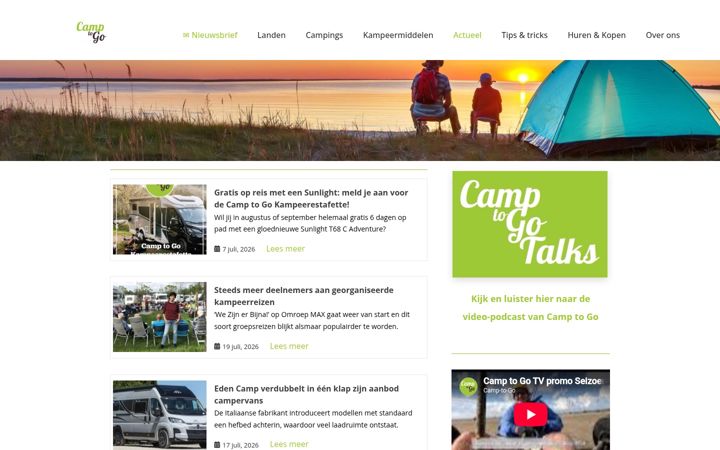 Screenshot of camp-to-go.nl
