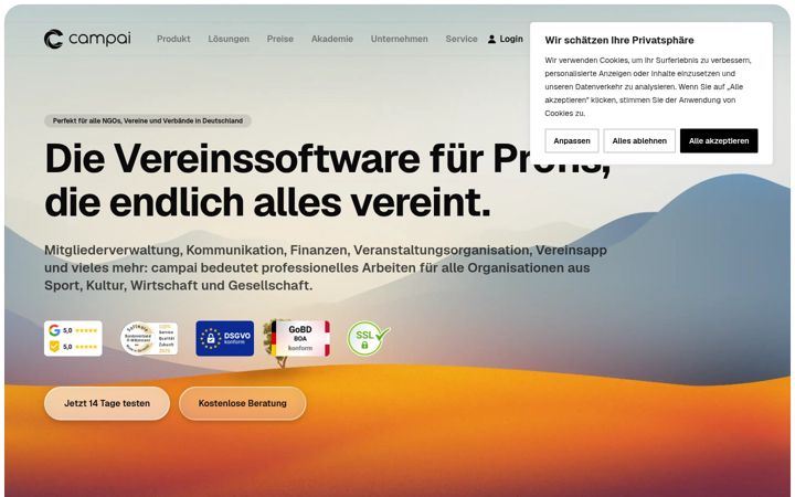 Screenshot of campai.com