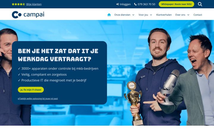 Snimka zaslona za campai.nl