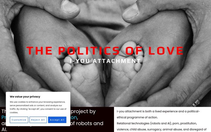 Screenshot of campaignagainstsexrobots.org