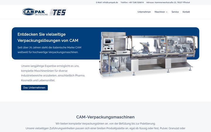 Screenshot of campak.de