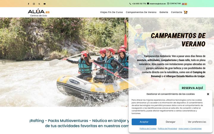 Screenshot of campamentos-andalucia.com