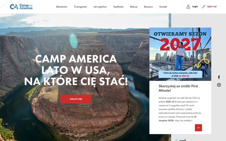 Screenshot of campamerica.pl