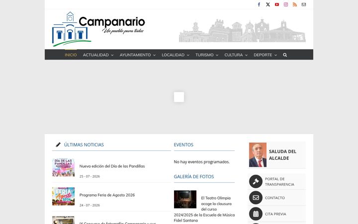Screenshot of campanario.es
