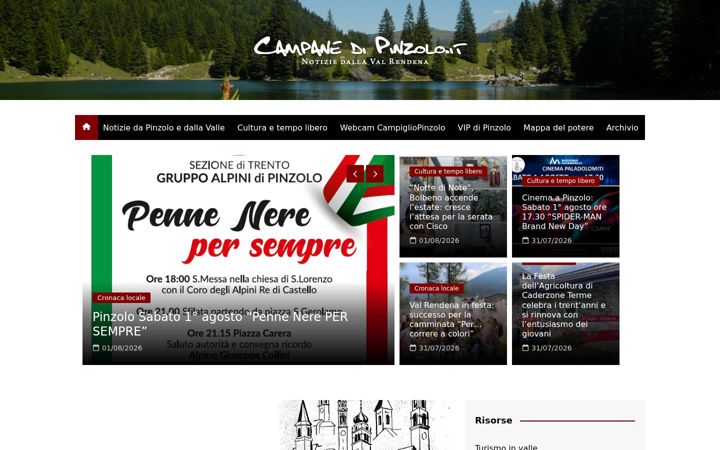 Screenshot ta' campanedipinzolo.it