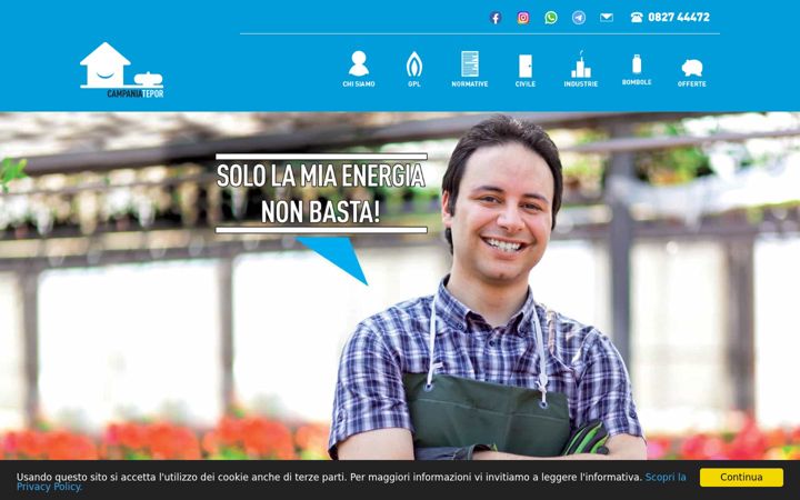 Screenshot of campaniatepor.com