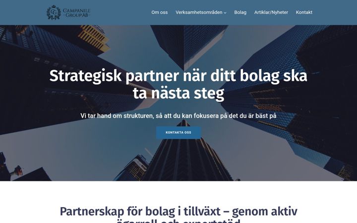 Screenshot of campanilegroup.se