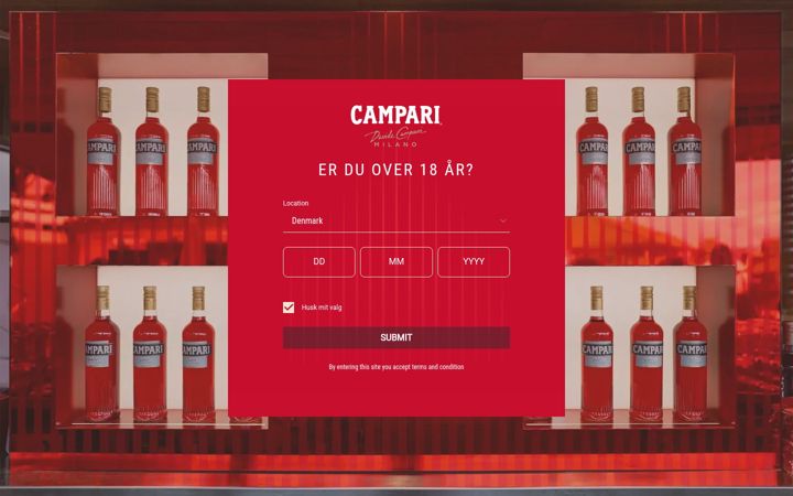 Screenshot of campari.com