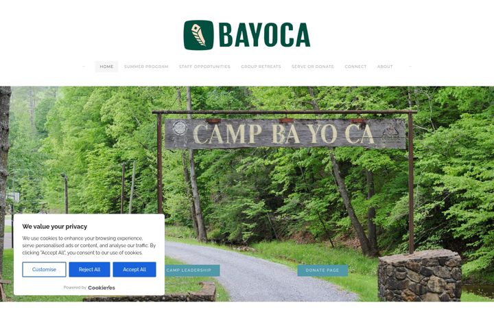 Screenshot of campbayoca.com