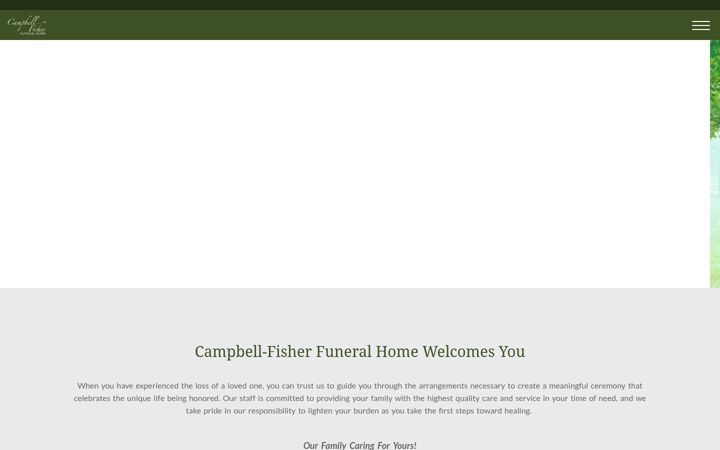 Captură de ecran a campbell-fisherfuneralhome.org