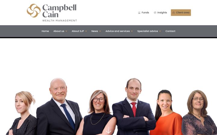 Screenshot του campbellcainwm.co.uk