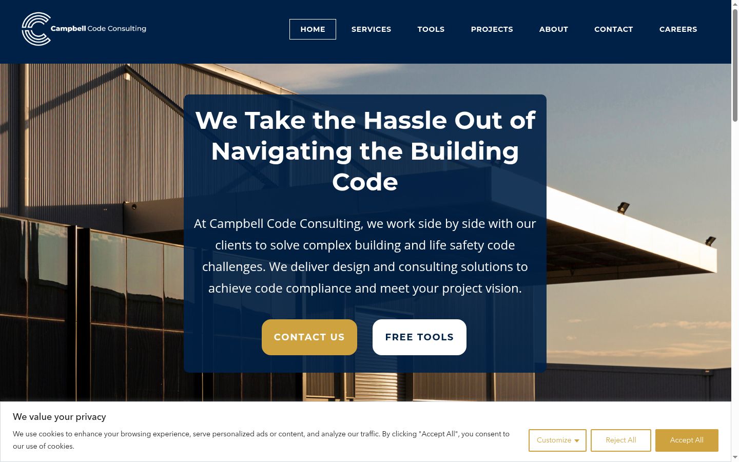 Screenshot of the consent banner shown before any interaction