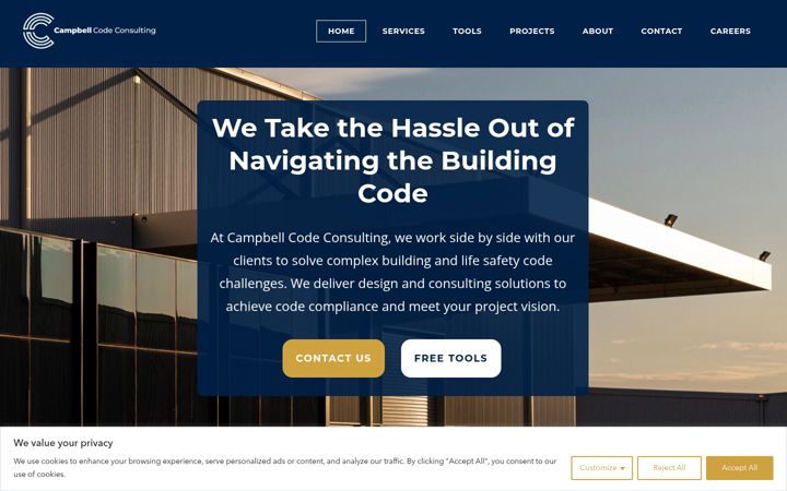 Screenshot of campbellcodeconsulting.com