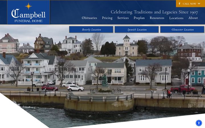 Screenshot of campbellfuneral.com