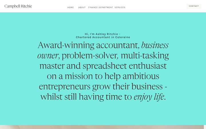 Screenshot of campbellritchiecharteredaccountants.com