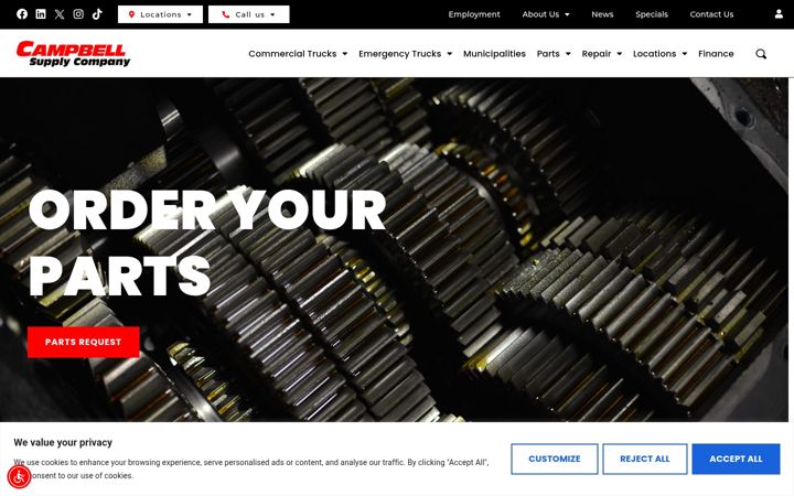 Screenshot of campbellsupply.com