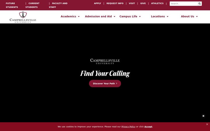Screenshot of campbellsville.edu